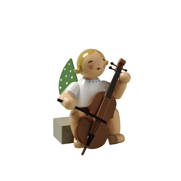 Engel mit Violoncello, sitzend
