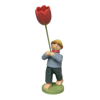 Junge mit Tulpe