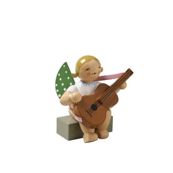 Engel mit Gitarre, sitzend