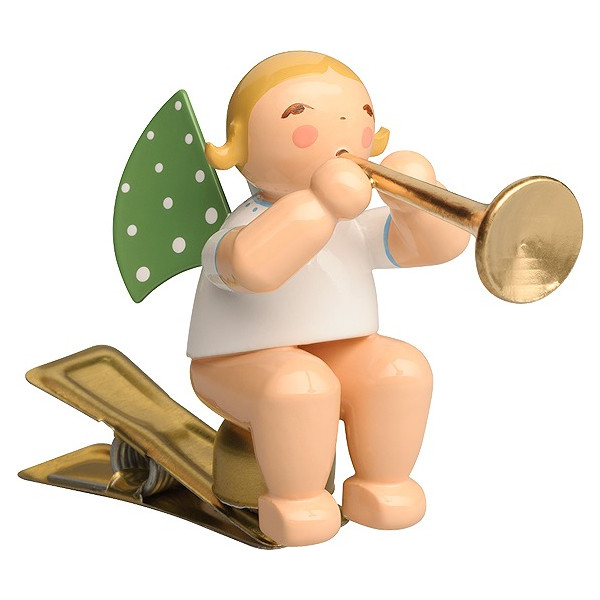 Engel mit Fanfare, auf Klemme