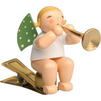 Engel mit Fanfare, auf Klemme