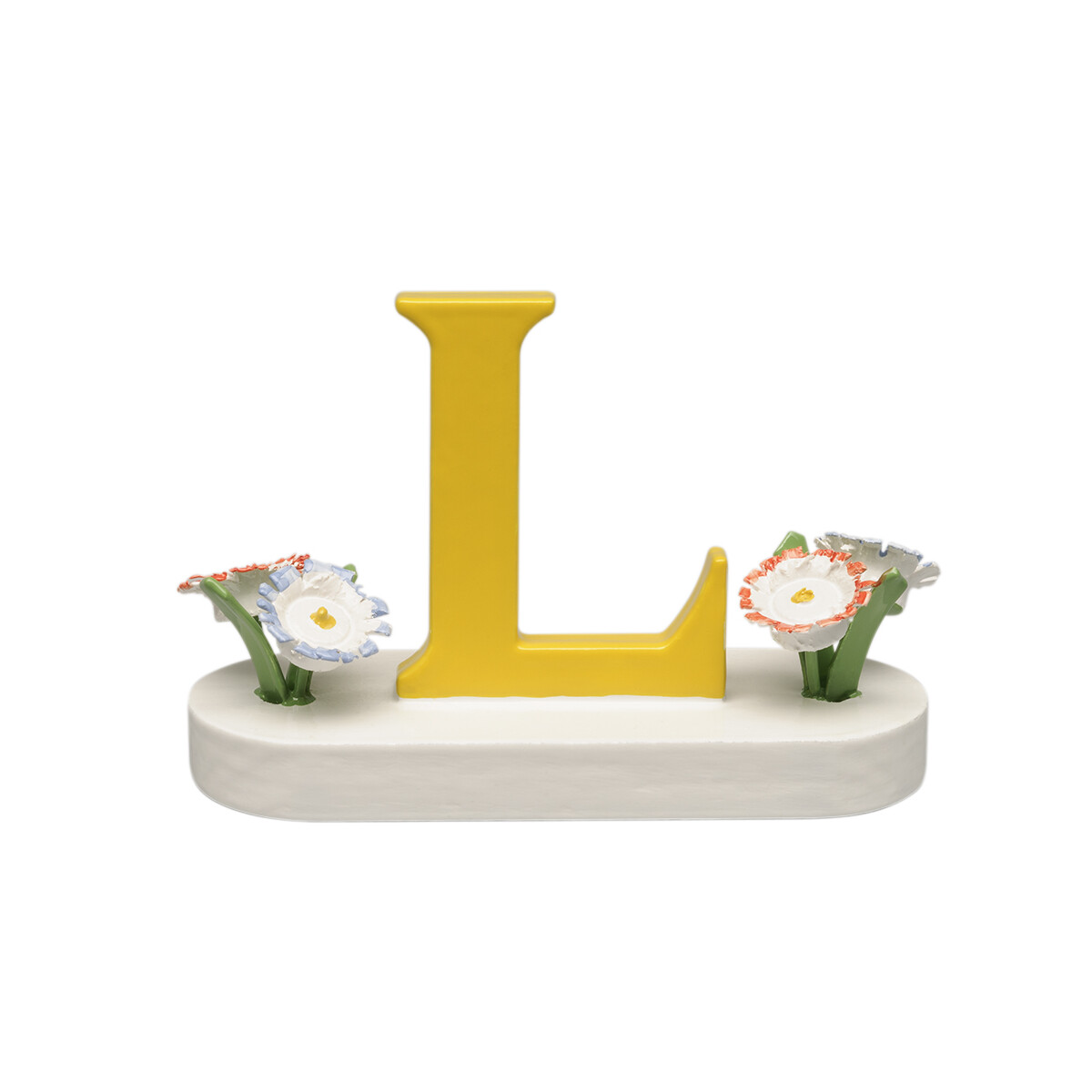 Buchstabe L, mit Blumen