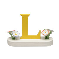 Buchstabe L, mit Blumen