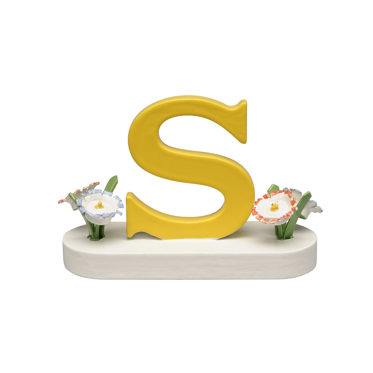 Buchstabe S, mit Blumen