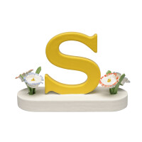 Buchstabe S, mit Blumen