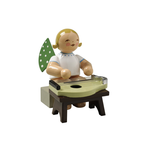 Engel mit Zither, sitzend
