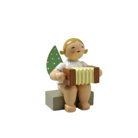 Engel mit Harmonika, sitzend