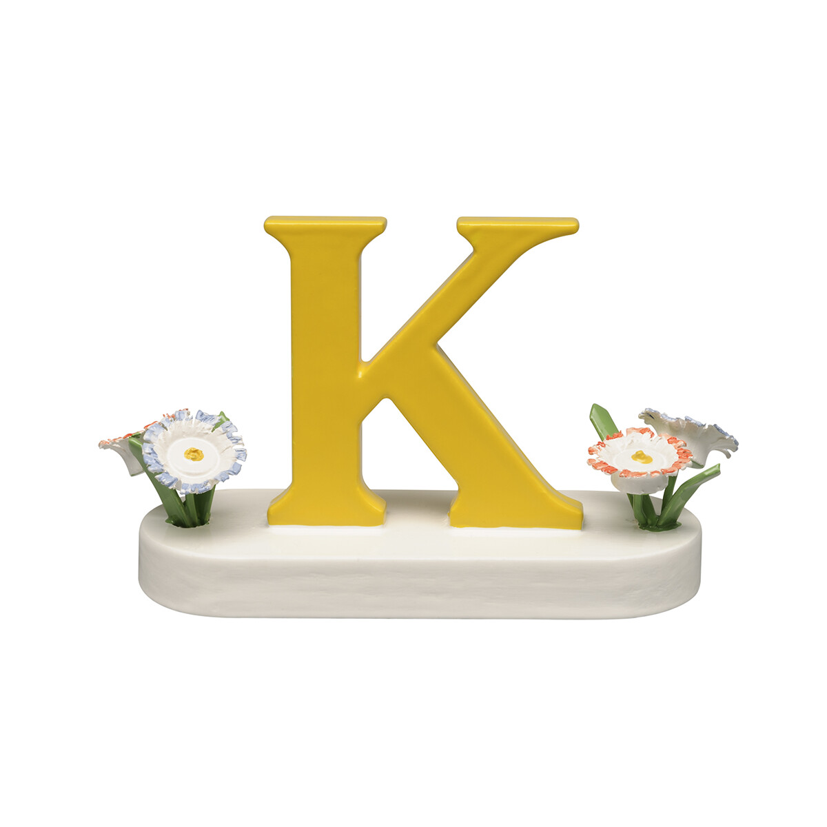Buchstabe K, mit Blumen