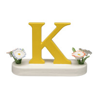 Buchstabe K, mit Blumen
