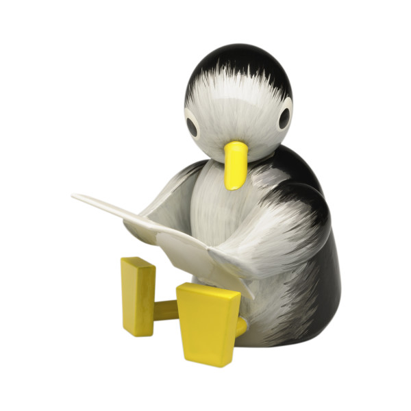 Pinguin, groß, lesend