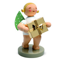 No. 7 Gratulant, Engel mit Geschenk · vergoldet