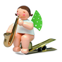 Engel mit Saxofon, auf Klemme