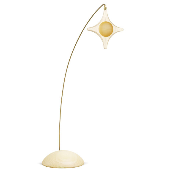 Stern mit naturnem Sockel (Höhe 38 cm, Sockel ø 11 cm)