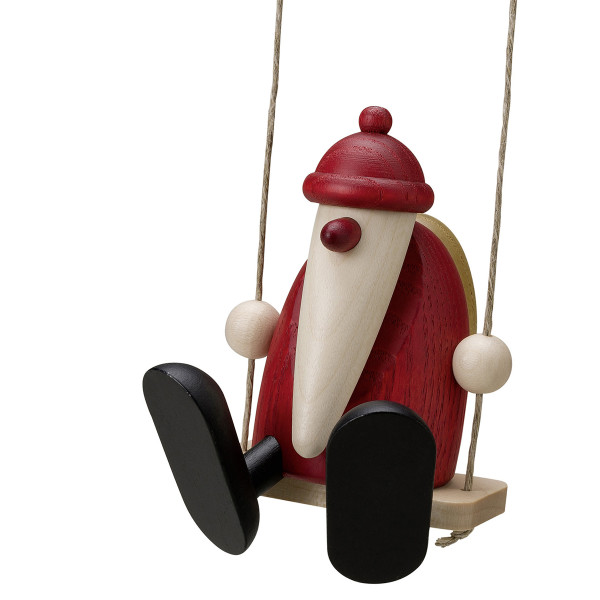 Weihnachtsmann auf Schaukel