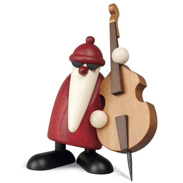 Weihnachtsmann mit Kontrabass