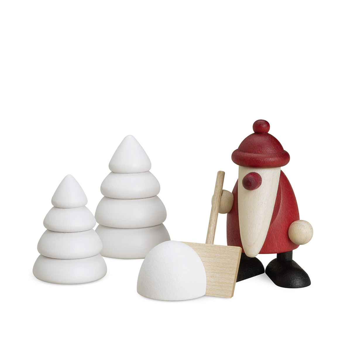 Set 4 | WM mit Schneeschippe und 2 Winterbäumen