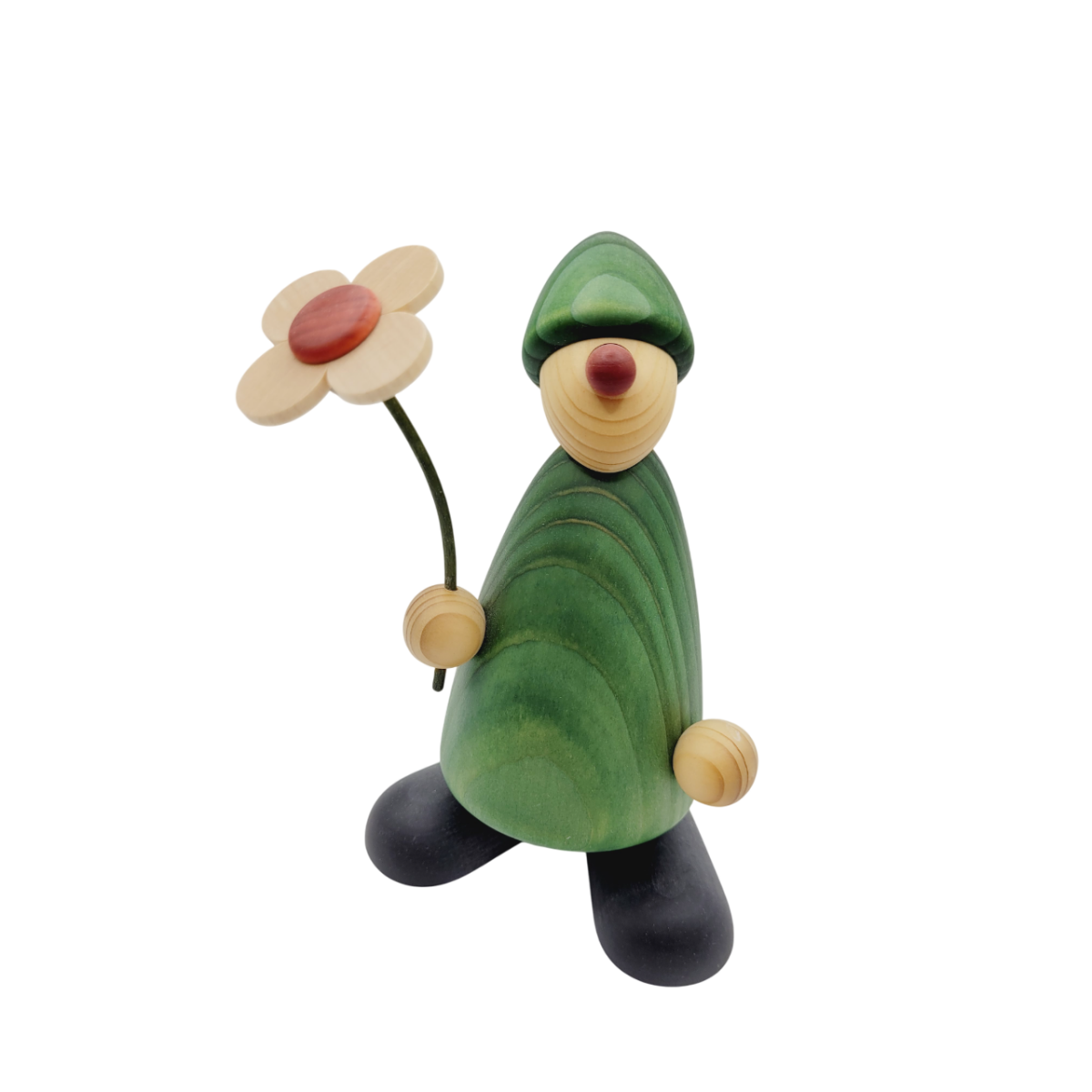 Gratulant Phillip mit Blume stehend