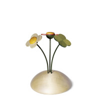 Wiese natur m. 2 Blumen u. 1 Kleeblatt