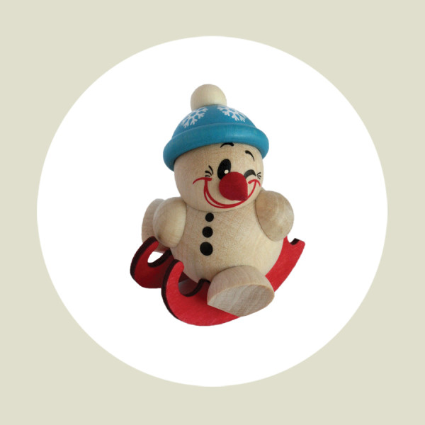 COOL MAN Rodelpartie, blaue Mütze mit Schneeflocken