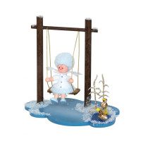 Schneeflöckchen auf Schaukel