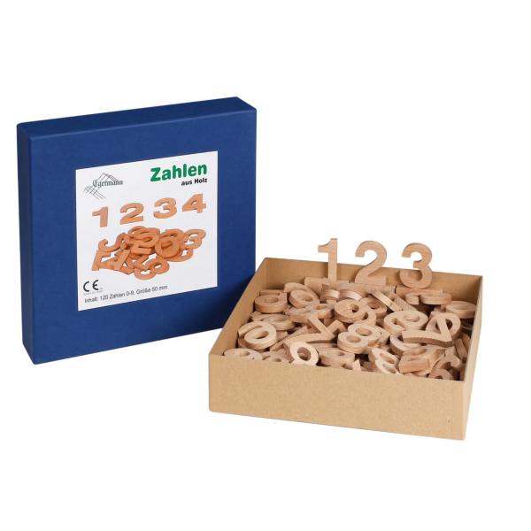 Zahlen aus Holz, groß