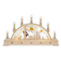 Schwibbogen Waldmotiv Rehe geschnitzt LED