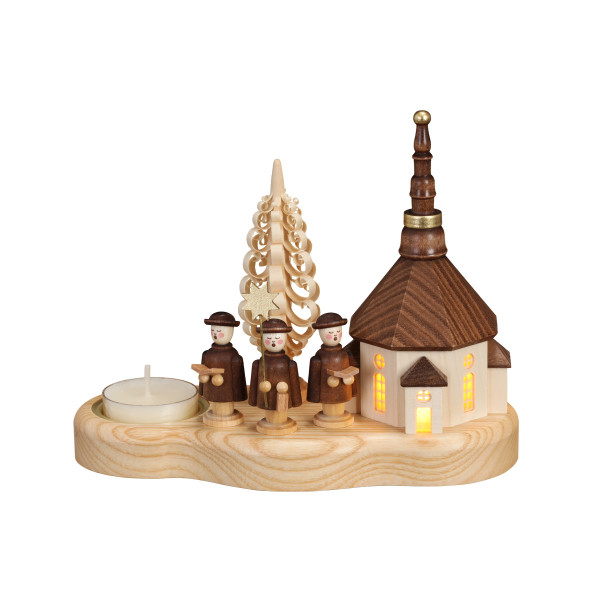 Kurrendebrettchen Seiffener Kirche LED