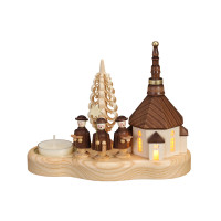 Kurrendebrettchen Seiffener Kirche LED