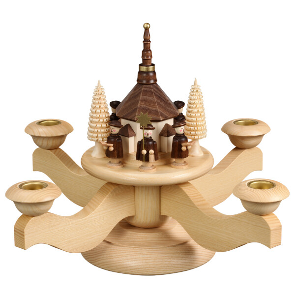 Adventsleuchter mit Seiffener Kirche