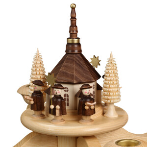 Adventsleuchter mit Seiffener Kirche