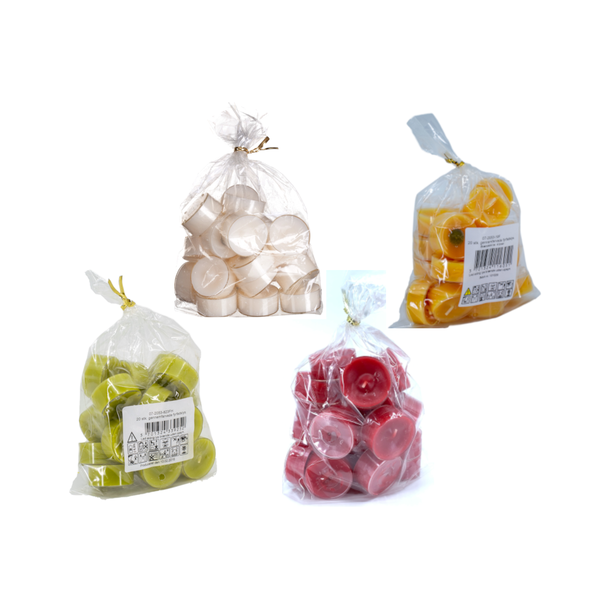 Acrylteelichter 20er Pack, vers. Farben