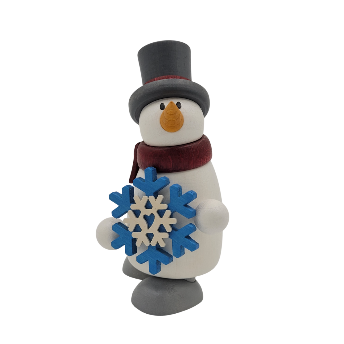 Schneemann Fritz mit Schneeflocke