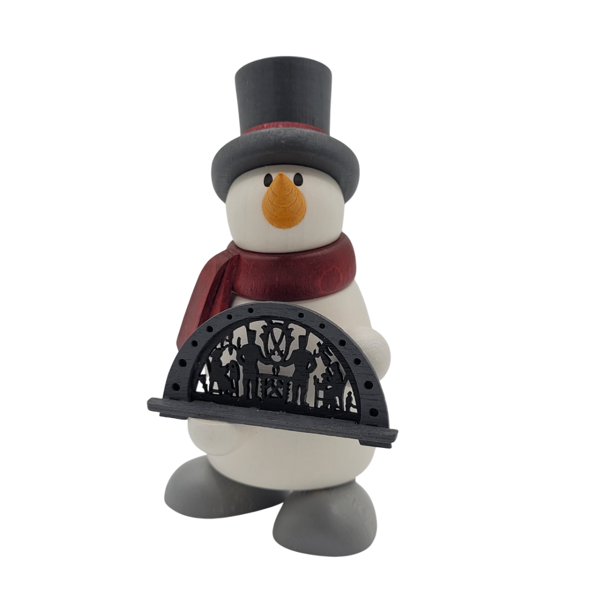 Schneemann Fritz mit Schwibbogen