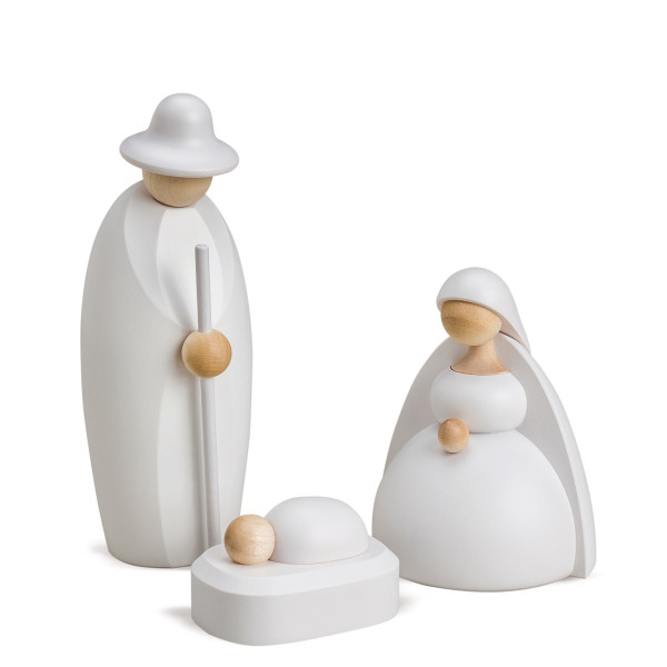 Christi Geburt weiß (Maria, Josef, Krippe)