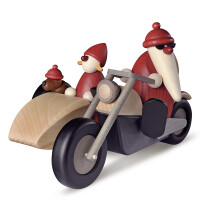 Familienausflug auf Motorrad weihnachtlich