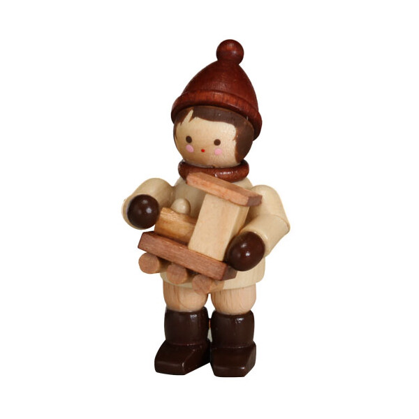 Winterkind mit Eisenbahn, mini