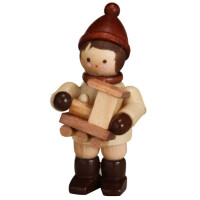 Winterkind mit Eisenbahn, mini