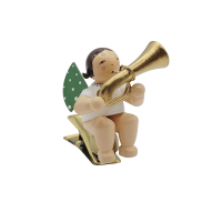 Engel mit Basstrompete, auf Klemme