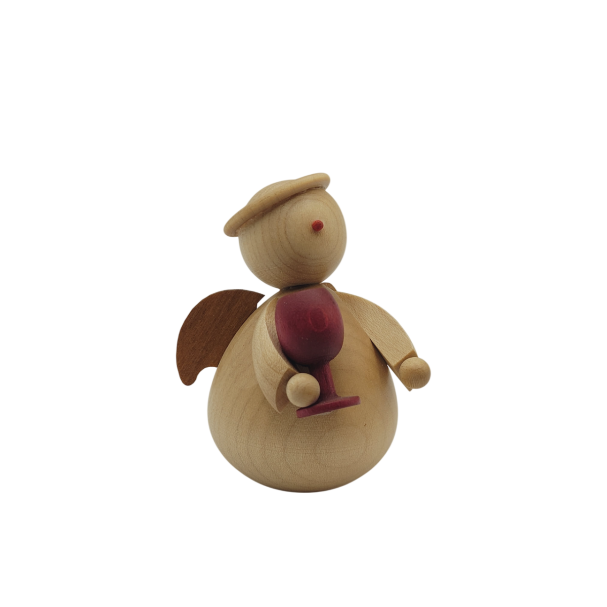 Engel mit Weinkelch, rot