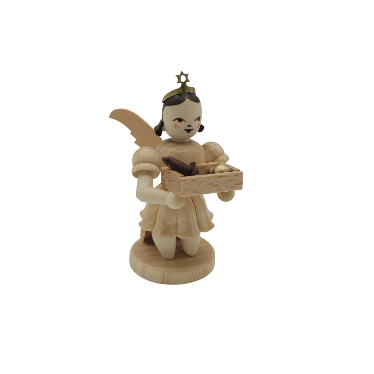 Engel kniend mit Christbaumschmuck