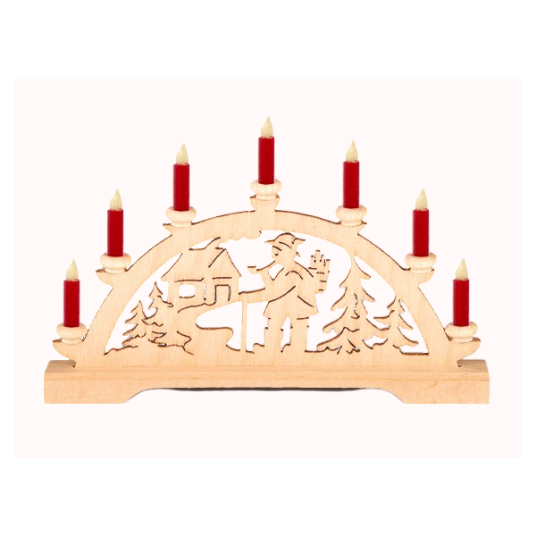 Kleinstschwibbogen, Räuchermann, rote Kerzen