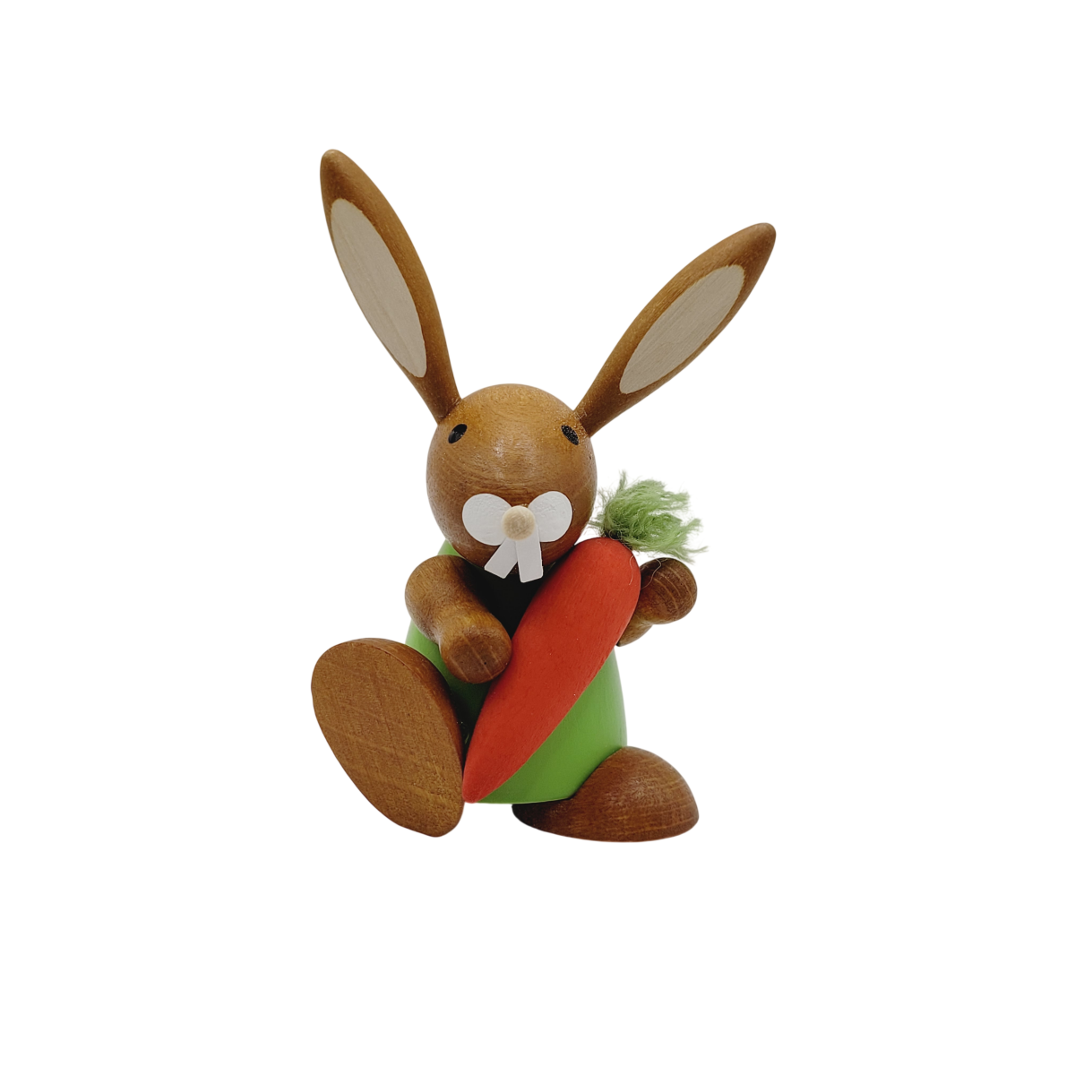 Hase mit Möhre, grün