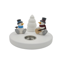 Schneemänner Fritz und Otto am Lagerfeuer