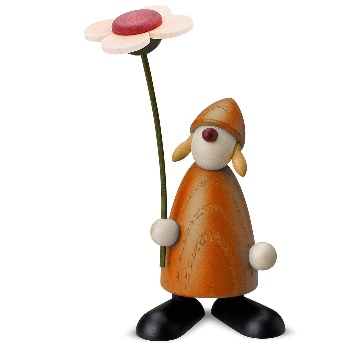 Gratulantin Susi mit Blume, stehend (gelb)