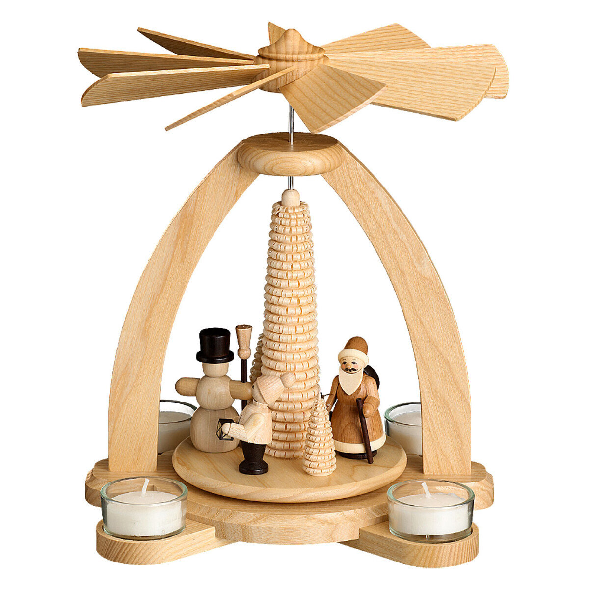 Teelichtpyramide Weihnacht, Ringelbaum