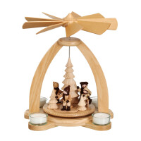 Teelichtpyramide Wintersport