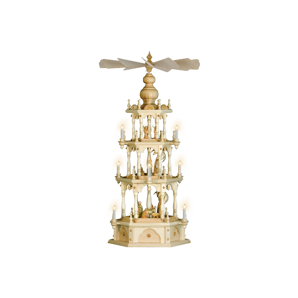 Pyramide, 3-stöckig, unbestückt