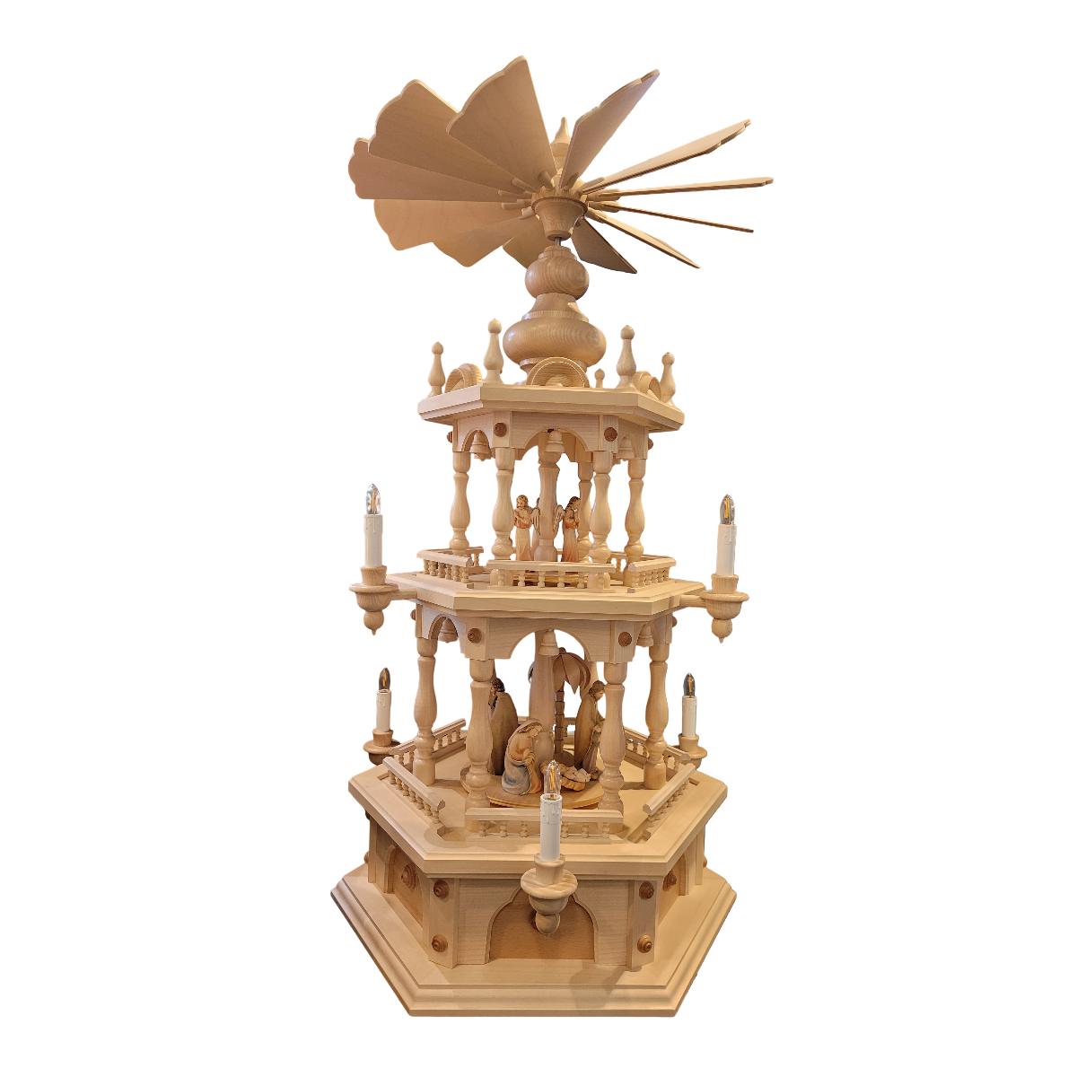 Pyramide, 2-stöckig, Bestückung: Christl. Figuren