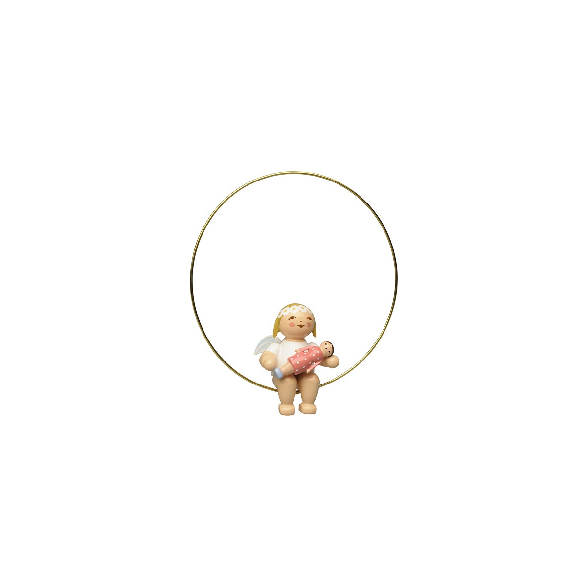 Christbaumengel im Ring, mit Puppe