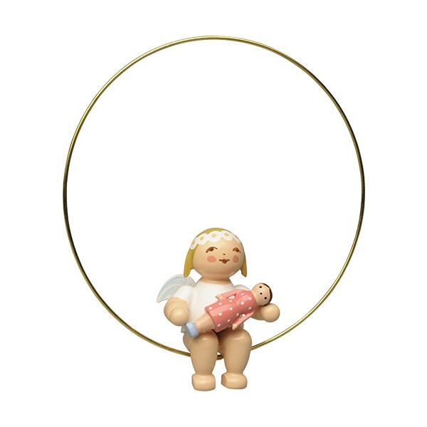 Christbaumengel im Ring, mit Puppe